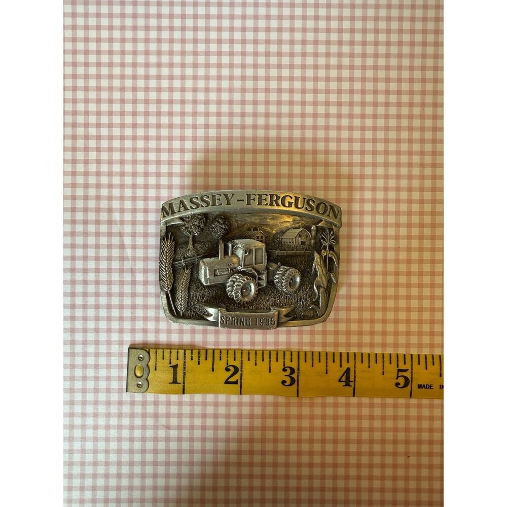 Massey Ferguson Tractor Belt Buckle Spring 1985 Limited Ed No. 3198/4000